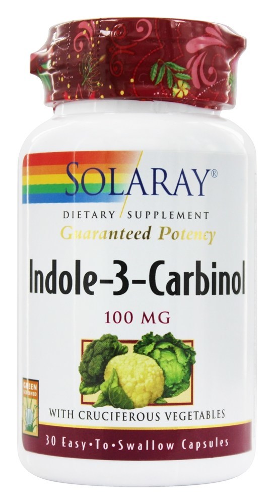 Comprar Indole-3-Carbinol Potência Garantida 100 mg. - Cápsulas 30 Solaray