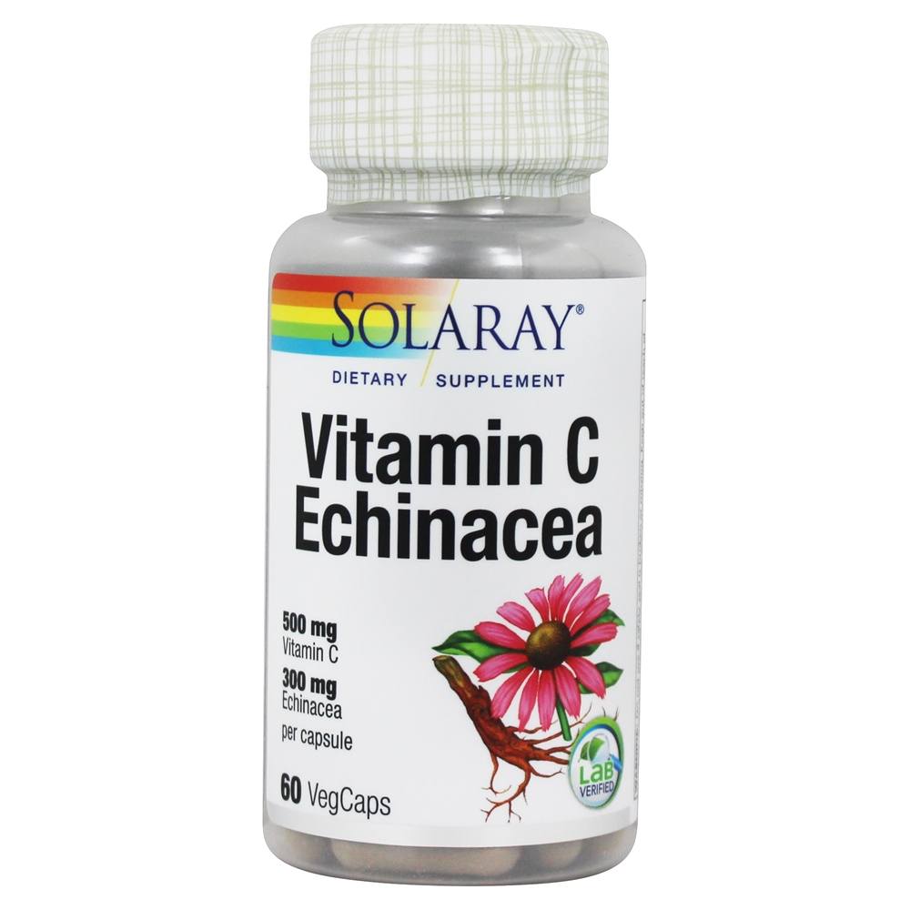 Comprar Vitamina C com Echinacea 500 mg. - Cápsulas Solaray 60 Solaray