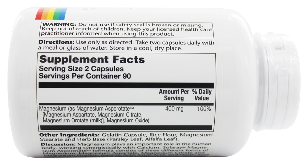 Comprar Magnesium Asporotate - Cápsulas 180 Solaray - Imagem 2