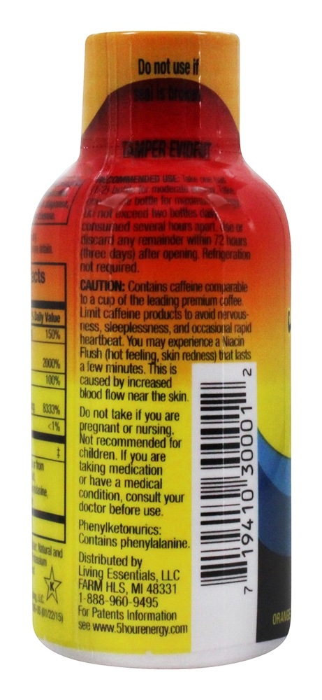 Comprar Laranja com Força Regular de Tiro de Energia - 1.93 fl. oz. 5-Hour Energy - Imagem 3