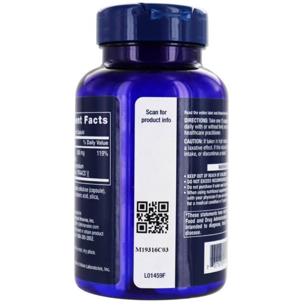 Comprar Cápsulas de Magnésio 500 mg. - Cápsulas vegetarianas 100 Life Extension - Imagem 4