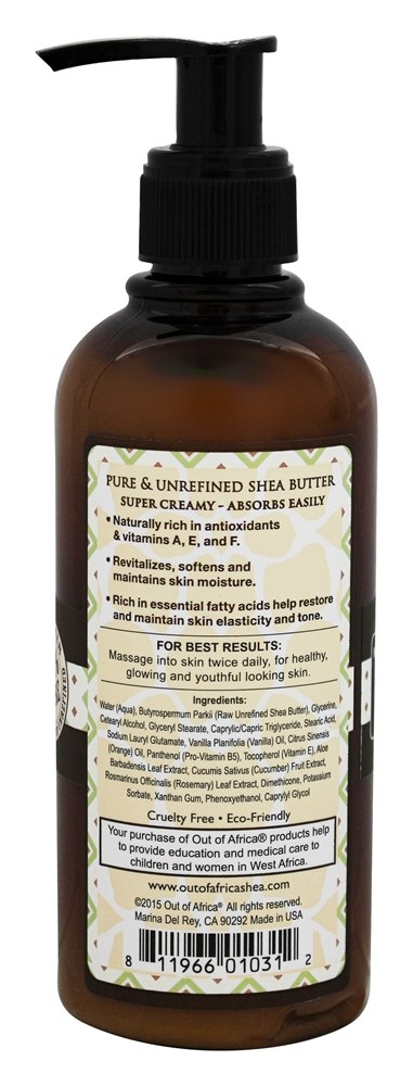 Comprar Loção corporal de manteiga de karité com óleo essencial de baunilha - 9 fl. oz. Anteriormente Baunilha Tropical Out Of Africa - Imagem 2