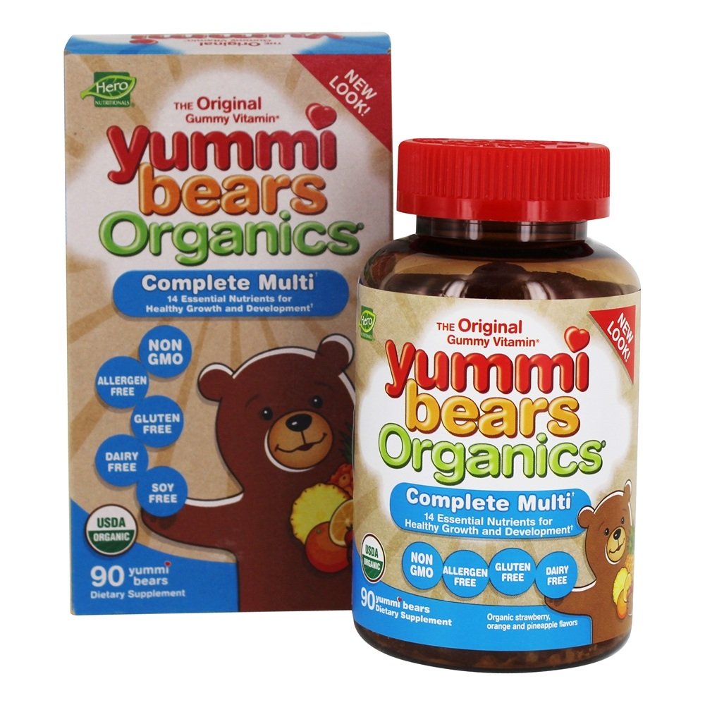 Comprar Yummi Bears Organics Multivitamínico Completo - 90 Gummies Hero Nutritionals Products