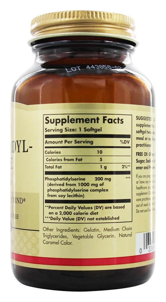 Comprar Fosfatidilserina 200 mg. - 60 Softgels Solgar - Imagem 2