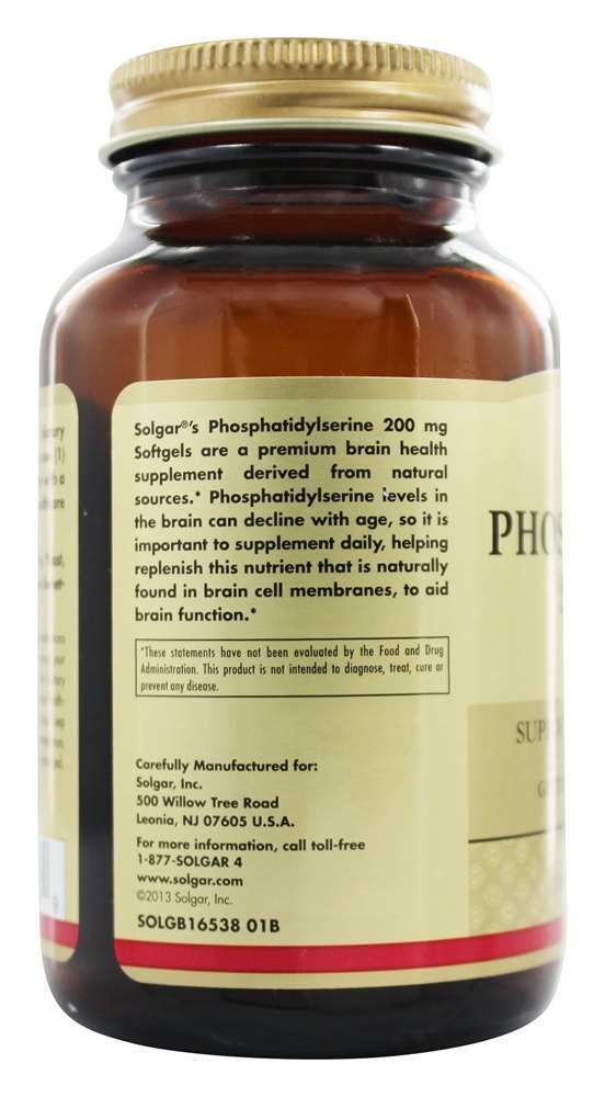 Comprar Fosfatidilserina 200 mg. - 60 Softgels Solgar - Imagem 4