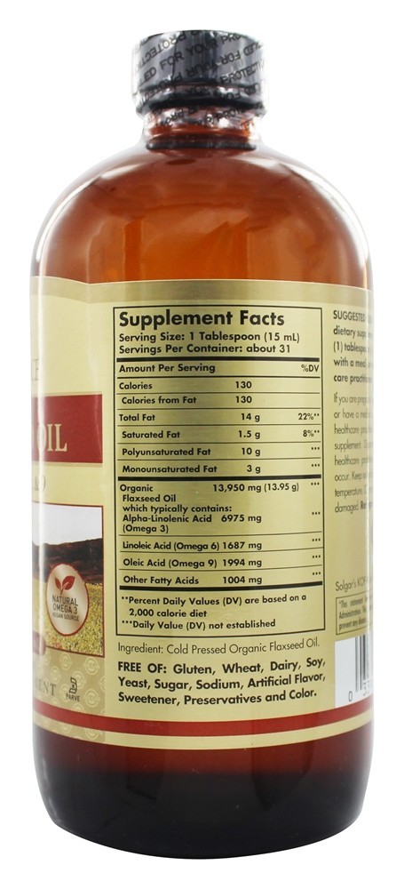 Comprar Earth Source Organico Óleo de Linhaça Com Omegas 3-6-9 - 16 fl. oz. Solgar - Imagem 2