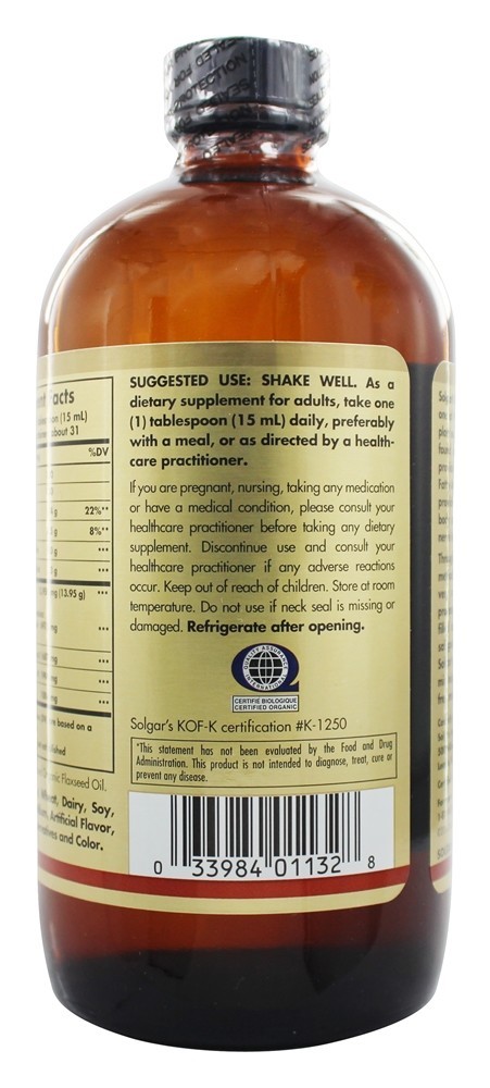 Comprar Earth Source Organico Óleo de Linhaça Com Omegas 3-6-9 - 16 fl. oz. Solgar - Imagem 3