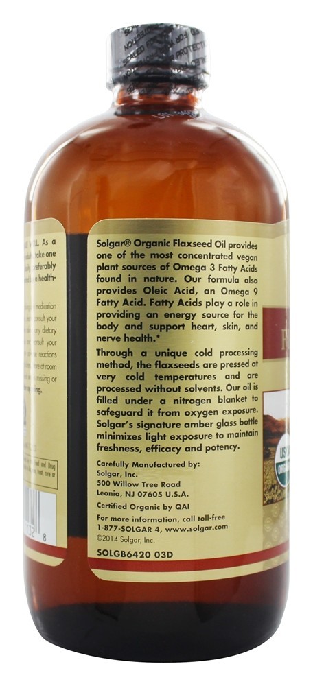 Comprar Earth Source Organico Óleo de Linhaça Com Omegas 3-6-9 - 16 fl. oz. Solgar - Imagem 4