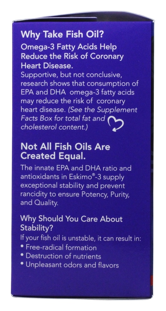 Comprar Eskimo-3 Óleo de Peixe Naturalmente Estável Ultra-Pure Omega-3 - 225 Softgels Enzymatic Therapy - Imagem 4