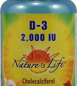 Nature's Life Vitamin D-3 -- 2000 IU - 240 Softgels