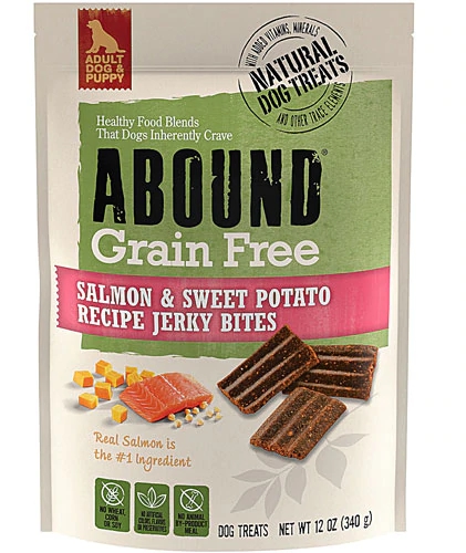 Comprar Abound Grain Free Jerky Bites for Dogs Salmon & Sweet Potato -- 12 oz