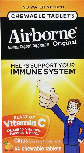 Airborne Blast of Vitamin C Citrus -- 64 Chewable Tablets