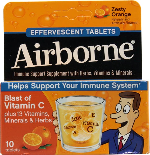 Airborne Blast of Vitamin C Orange -- 10 Effervescent Tablets