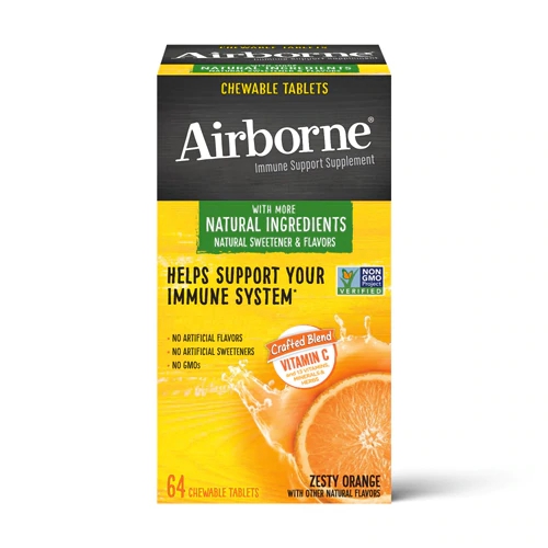 Comprar Airborne Vitamin C Blend Zesty Orange -- 64 Chewable Tablets