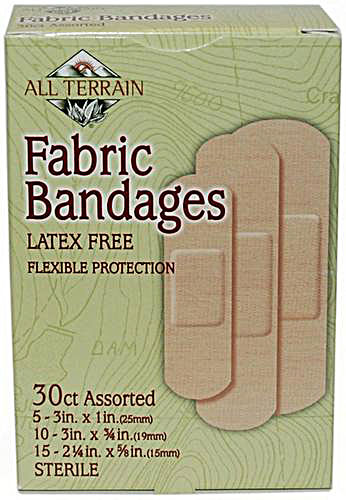 Comprar All Terrain Sterile Fabric Bandages Assorted Latex Free -- 30 Bandages