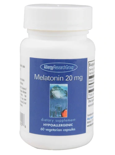 Comprar Allergy Research Group Melatonin 20 mg -- 60 Vegetarian Capsules