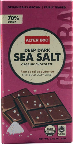 Comprar Alter Eco Organic Dark Chocolate Deep Dark Sea Salt -- 2.82 oz