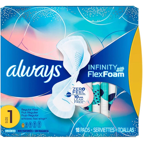 Comprar Always Infinity Regular Flexi-Wings Liners -- 18 Pads