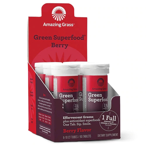 Comprar Amazing Grass Green Superfood® Effervescent Greens Berry -- 6 Tubes 10 Tablets Each