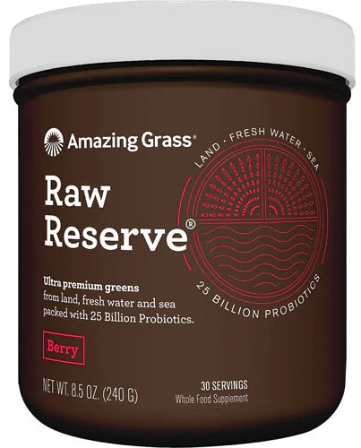 Amazing Grass Raw Reserve Green SuperFood® Powder Berry -- 30 Servings