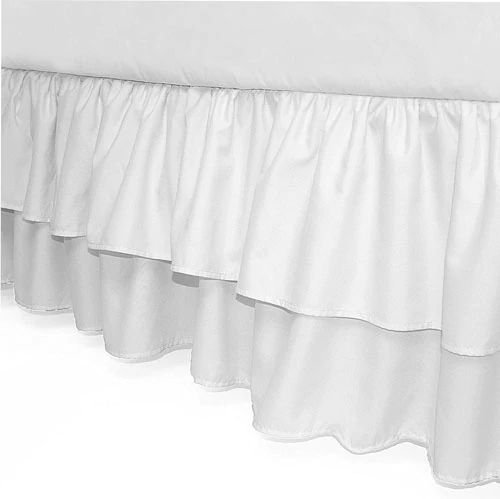 Comprar American Baby Company Double Layer Ruffled Crib Skirt, White, for Boys and Girls -- 1 Piece