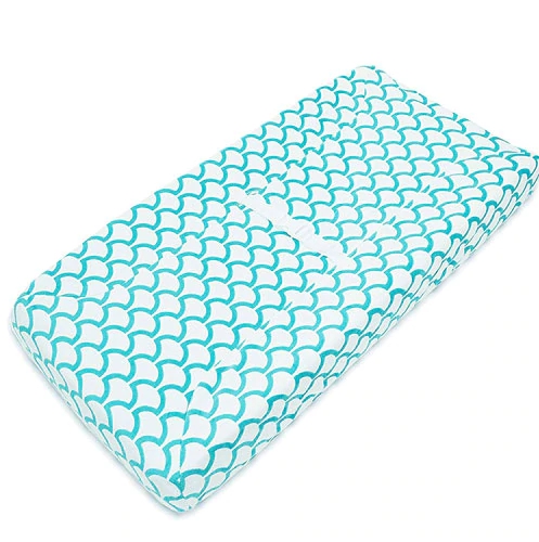 Comprar American Baby Heavenly Soft Chenille Fitted Contoured Changing Pad Cover, Aqua Sea Wave -- 1 Pad