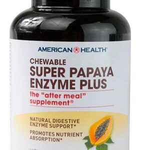 American Health Super Papaya Enzyme Plus Chewable -- 180 Chewable Tablets