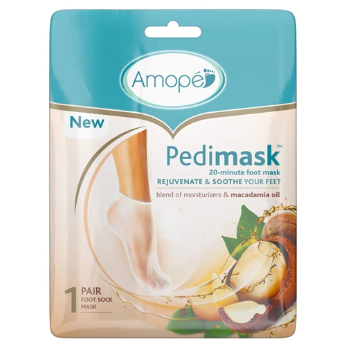 Amope Pedi Perfect 20-Minute Foot Mask Macadamia Oil -- 1 Pair