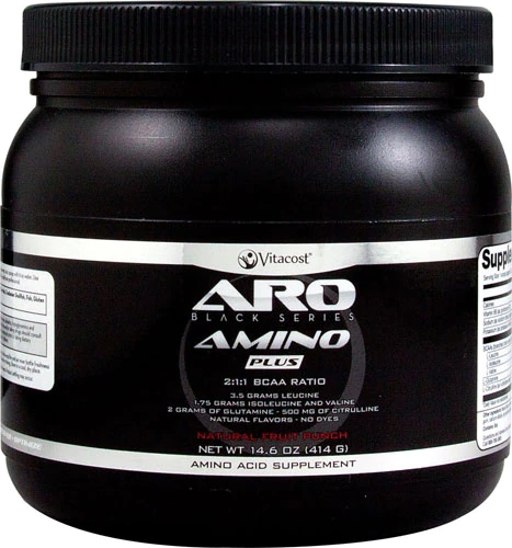 Comprar ARO-Vitacost Black Series Amino Plus - BCAA Natural Fruit Punch -- 14.6 oz (414 g)
