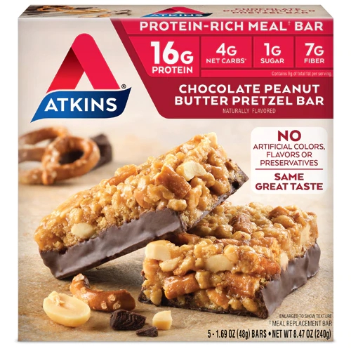Comprar Atkins Meal Bar Chocolate Peanut Butter Pretzel -- 5 Bars