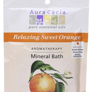 Aura Cacia Aromatherapy Mineral Bath Relaxing Sweet Orange -- 2.5 oz