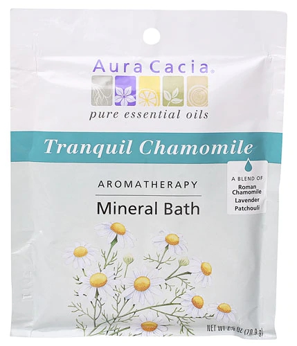 Aura Cacia Aromatherapy Mineral Bath Tranquil Chamomile -- 2.5 oz