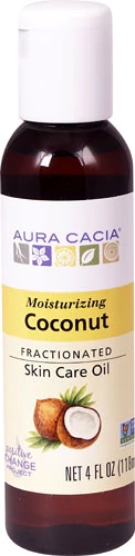 Aura Cacia Coconut Fractionated Skin Care Oil -- 4 fl oz