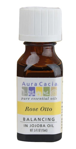 Aura Cacia PureEssential Oil Rose Otto in Jojoba Oil -- 0.5 fl oz