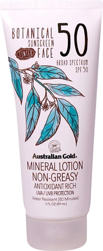 Comprar Australian Gold Botanical Sunscreen Tinted Face SPF 50 Mineral Lotion Non-Greasy -- 3 fl oz