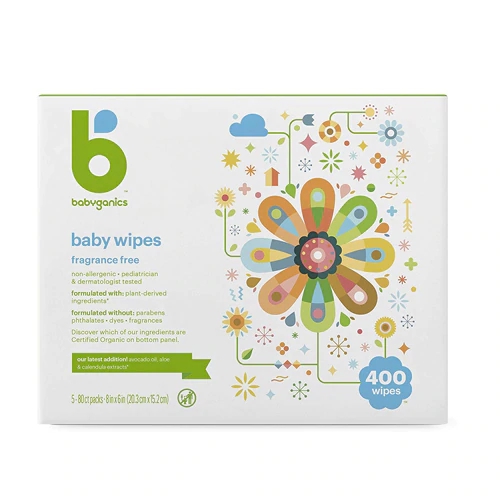 Comprar Babyganics Face Hand and Baby Wipes Fragrance Free -- 80 Wipes Each / Pack of 5