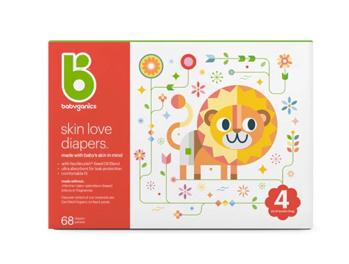 Comprar Babyganics Skin Love Diapers, Size 4 -- 68 Pack