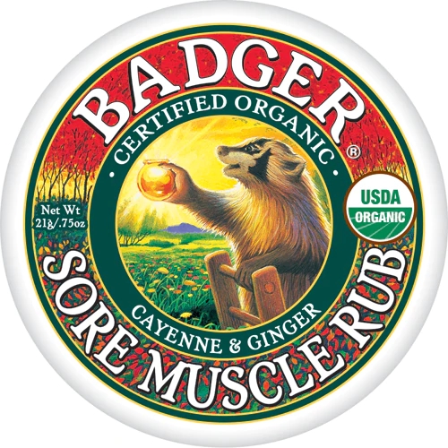 Badger Organic Sore Muscle Rub Cayenne and Ginger -- 0.75 oz
