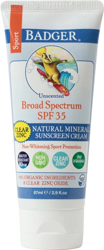 Comprar Badger Sport Sunscreen Clear Zinc Unscented Broad Spectum SPF 35 -- 2.9 fl oz