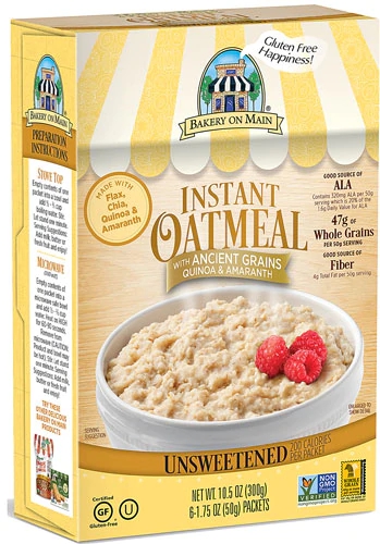 Comprar Bakery On Main Instant Oatmeal Gluten Free Unsweetened -- 6 Packets