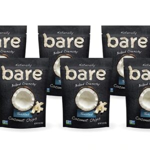 Bare Baked Crunchy Chips Toasted Coconut -- 3.3 oz Each / Pack of 6
