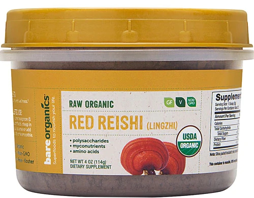 Comprar BareOrganics Mushroom Powder - Red Reishi - Lingzhi -- 4 oz