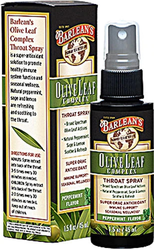 Comprar Barlean's Olive Leaf Complex Throat Spray Soothing Peppermint -- 1.5 oz