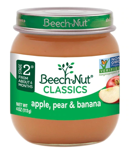 Beech-Nut Classics Jar Stage 2 Apple, Pear & Banana -- 4 oz Each / Pack of 10