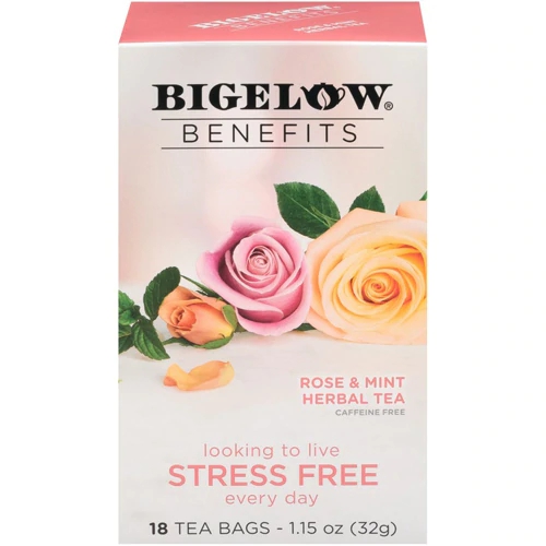 Comprar Bigelow Tea Benefits Herbal Tea Rose & Mint -- 18 Tea Bags
