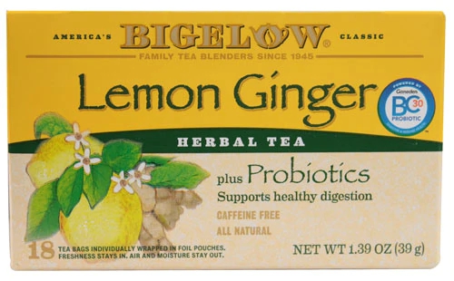 Comprar Bigelow Tea Herbal Tea Plus Probiotics Lemon Ginger -- 18 Tea Bags