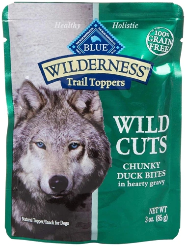 Comprar Blue Buffalo Wilderness Wild Cuts Trail Toppers Dog Duck in Gravy -- 3 oz Each / Pack of 24