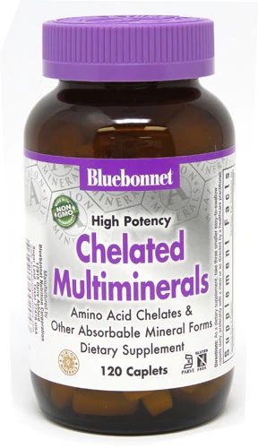 Comprar Bluebonnet Nutrition Albion® High Potency Chelated Multiminerals With Iron -- 120 Caplets
