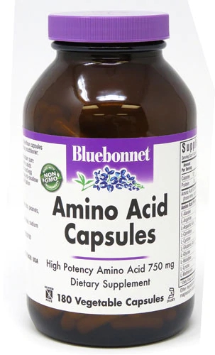 Comprar Bluebonnet Nutrition Amino Acid Capsules -- 750 mg - 180 Vegetable Capsules