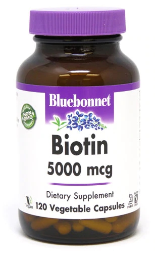Comprar Bluebonnet Nutrition Biotin -- 5000 mcg - 120 Vegetable Capsules